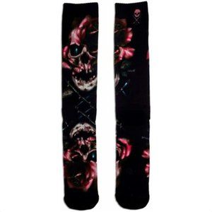New Sullen Clothing Kirill Socks OSFA Skull Roses